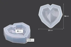 3D-Herz-Silikonform 57x56mm-3