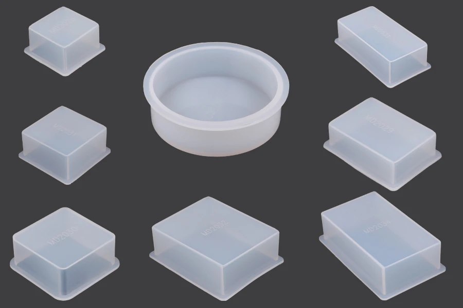 Stampi in Silicone per Sapone Fai da Te e Resina Epossidica (Set da 8 Pezzi)