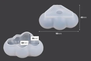 3D-Wolken-Silikonform 90x40mm-2