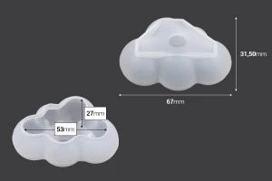 3D-Wolken-Silikonform 67x31,5mm-2