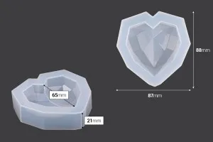 3D-Herz-Silikonform 88x87mm-3