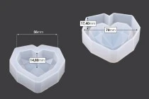 Καλούπι σιλικόνης Γεωμετρική Καρδιά 73x73 mm Καλούπι σιλικόνης Γεωμετρική Καρδιά 73x73 mm