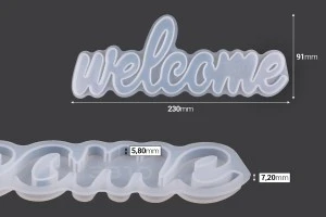 Καλούπι σιλικόνης πινακίδα με μήνυμα Welcome-2