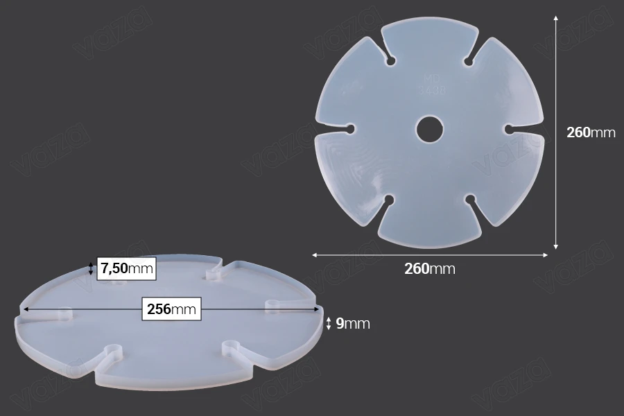 Moule en silicone pour Porte-Verre à Vin pour 6 verres Moule en silicone pour Porte-Verre à Vin pour 6 verres-photo_dimensions