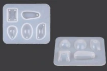 Stampo in silicone con varie forme per gioielli 94x79 mm Stampo in silicone con varie forme per gioielli 94x79 mm