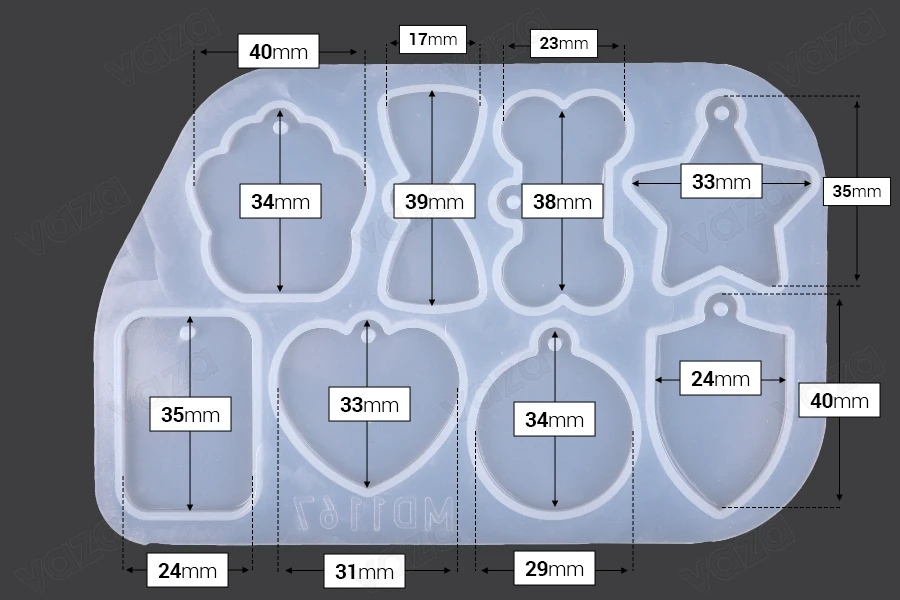 SET di stampi in silicone di varie forme per realizzare portachiavi e gioielli - 3 pezzi SET di stampi in silicone di varie forme per realizzare portachiavi e gioielli - 3 pezzi-εικόνα_σύνθεση