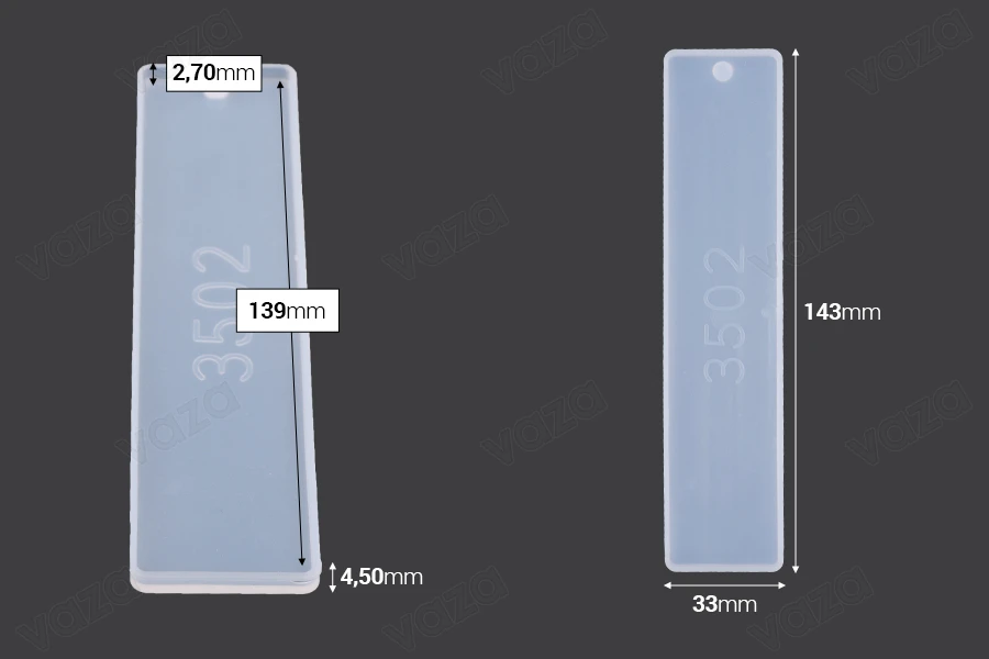 Formë silikoni faqeshënues (Bookmark)  143x33 mm-εικόνα_διαστάσεις
