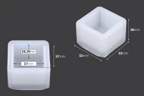 Moule en silicone Petit Cube (Étui)