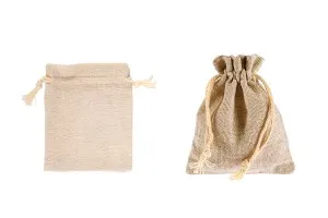 Beutel 80x100mm Baumwolle in Beige - 50 Stück-1