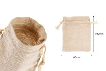 Πουγκάκι 80x100 mm βαμβακερό σε χρώμα μπεζ - 50 τμχ Πουγκάκι 80x100 mm βαμβακερό σε χρώμα μπεζ - 50 τμχ