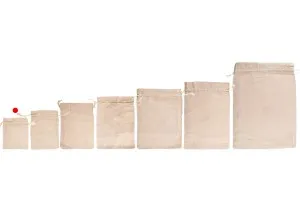 Beutel 80x100mm Baumwolle in Beige - 50 Stück-6