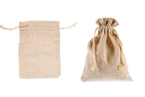 Bag 95x135 mm cotton in beige color - 50 pcs-1