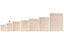 Πουγκάκι 95x135 mm βαμβακερό σε χρώμα μπεζ - 50 τμχ