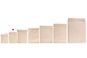 Bag 95x135 mm cotton in beige color - 50 pcs-5