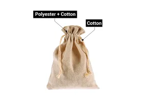 Bag 95x135 mm cotton in beige color - 50 pcs-6