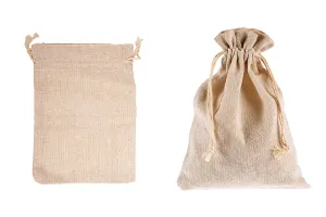 Bag 125x175 mm cotton in beige color - 50 pcs-1
