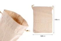 Πουγκάκι 125x175 mm βαμβακερό σε χρώμα μπεζ - 50 τμχ Πουγκάκι 125x175 mm βαμβακερό σε χρώμα μπεζ - 50 τμχ