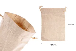 Bag 125x175 mm cotton in beige color - 50 pcs-2