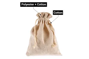 Bag 125x175 mm cotton in beige color - 50 pcs-6