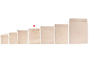 Bag 150x200 mm cotton in beige color - 50 pcs-5