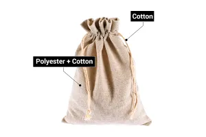 Bag 150x200 mm cotton in beige color - 50 pcs-6