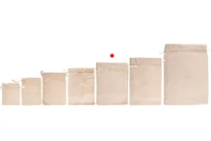 Bag 160x225 mm cotton in beige color - 50 pcs-5
