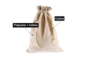 Bag 160x225 mm cotton in beige color - 50 pcs-6