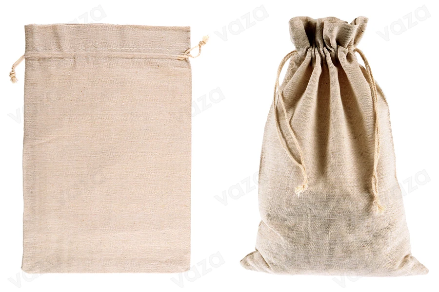 Tasche 195x295mm Baumwolle in Beige - 50 Stück-produktbild