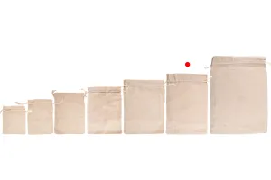 Bag 195x295 mm cotton in beige color - 50 pcs-5