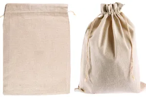 Bag 290x390 mm cotton in beige color - 25 pcs-1