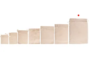 Bag 290x390 mm cotton in beige color - 25 pcs-5