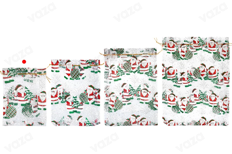 Busta natalizia in organza bianca 130x180 mm - 50 pz-gruppo_immagini