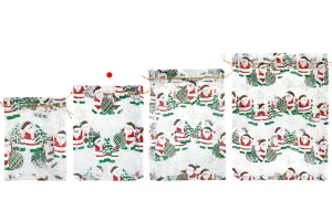 Sachet organza blanc de Noël 170x230 mm - 50 pcs-5
