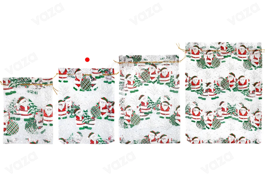 Χριστουγεννιάτικο λευκό πουγκί 170x230 mm από οργάντζα - 50 τμχ Χριστουγεννιάτικο λευκό πουγκί 170x230 mm από οργάντζα - 50 τμχ-εικόνα_σύνθεση