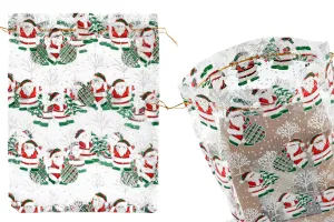 Sachet organza blanc de Noël 270x370 mm - 25 pcs-1