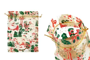 Sachet organza de Noël 130x180 mm - 50 pcs-1