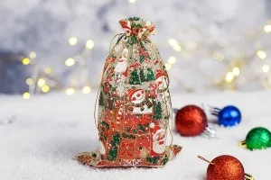 Sac de Noël 200x300 mm en organza - 25 pcs-3