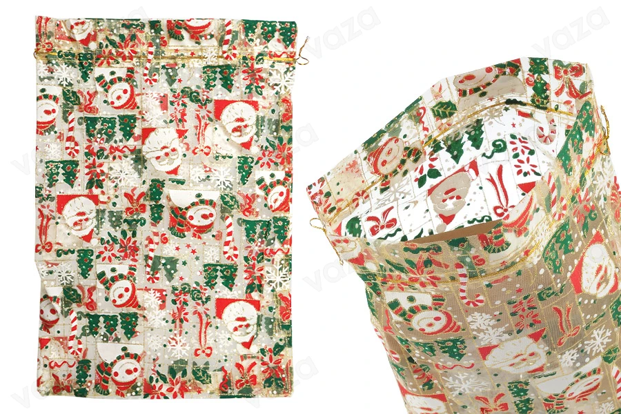 Sachet organza de Noël 270x370 mm - 25 pcs Sachet organza de Noël 270x370 mm - 25 pcs-photo_produit