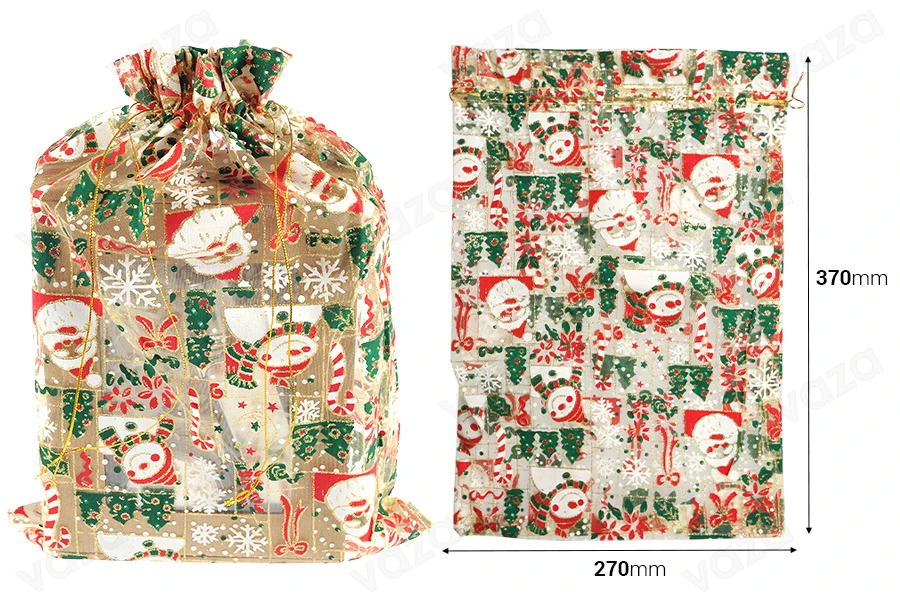 Sachet organza de Noël 270x370 mm - 25 pcs Sachet organza de Noël 270x370 mm - 25 pcs-photo_dimensions