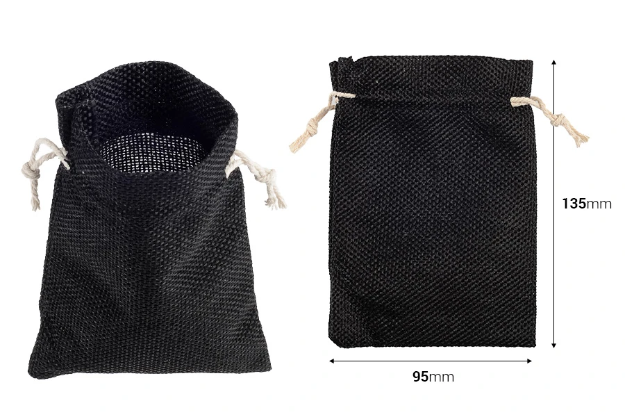 Πουγκάκι 95x140 mm από λινό ύφασμα σε διάφορα χρώματα με κορδόνι - 50 τμχ