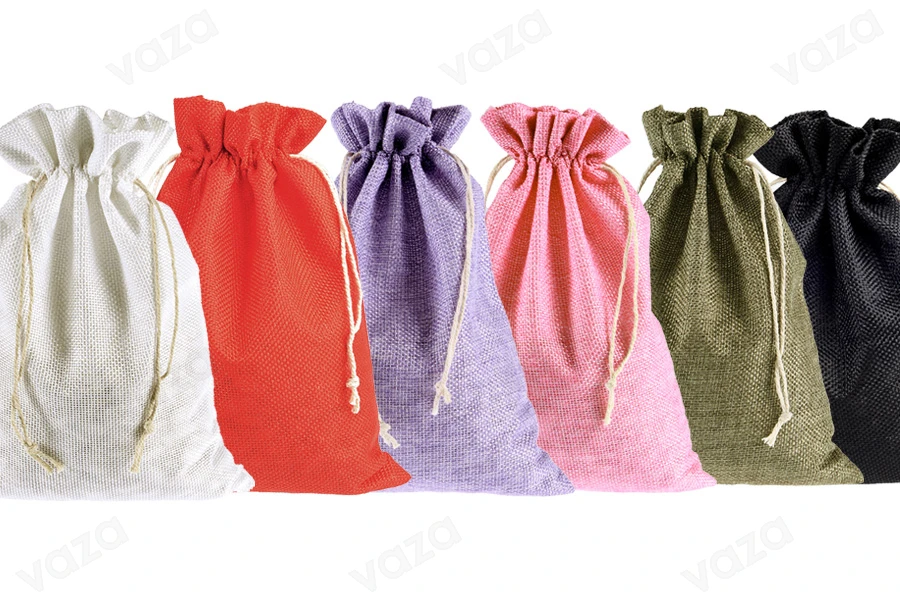 Pouch 165x230 mm made of linen fabric in various colors with drawstring-image_group