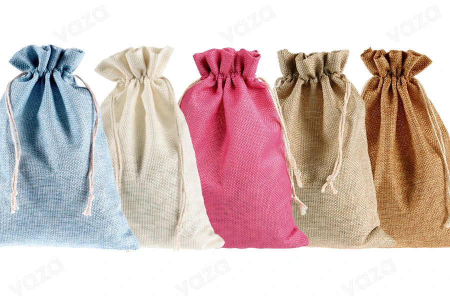 Pouch 165x230 mm made of linen fabric in various colors with drawstring-image_group