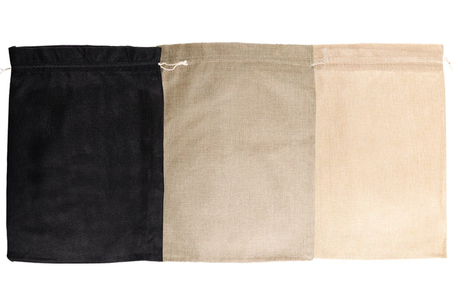 Beutel 295x395 mm aus Leinenstoff in verschiedenen Farben mit Kordelzug