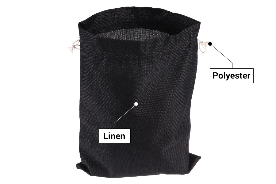 Beutel 295x395 mm aus Leinenstoff in verschiedenen Farben mit Kordelzug