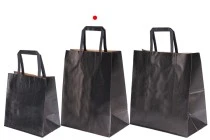 Σακούλα δώρου χάρτινη 240x140x300 mm σε μαύρο χρώμα με χερούλι - 12 τμχ