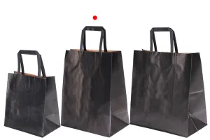 Σακούλα δώρου χάρτινη 240x140x300 mm σε μαύρο χρώμα με χερούλι - 12 τμχ-5