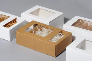 Boîte d'emballage en carton 140x110x52 mm tiroir avec fenêtre - 12 pcs-6