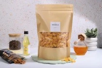Doypack-Standbodenbeutel Kraft 200x50x295 mm mit Reißverschluss und Fenster, einer transparenten Innen- und Außenschicht, auch heißsiegelbar - 100 Stück Doypack-Standbodenbeutel Kraft 200x50x295 mm mit Reißverschluss und Fenster, einer transparenten Innen- und Außenschicht, auch heißsiegelbar - 100 Stück