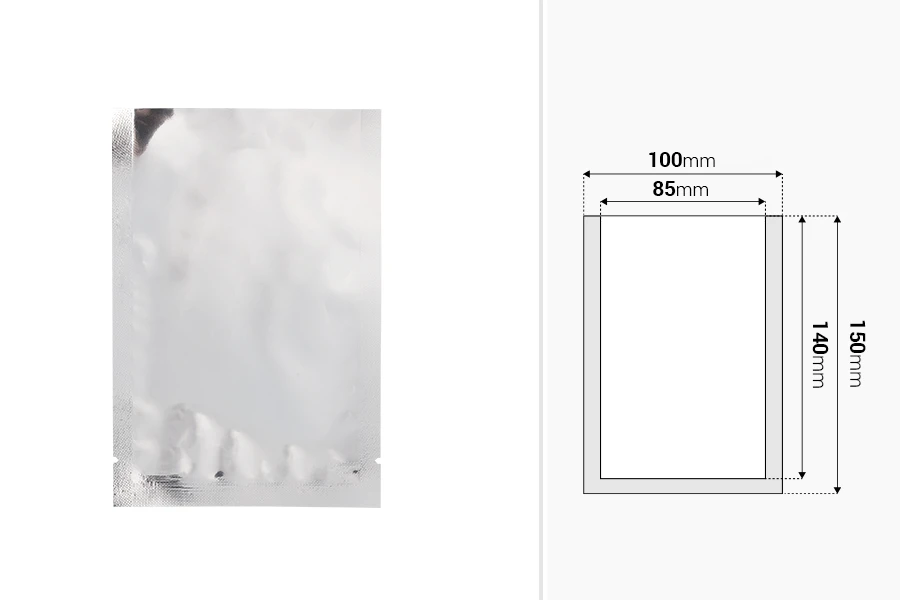 Aluminium-Heißsiegelbeutel 100x150 mm - 100 Stück Aluminium-Heißsiegelbeutel 100x150 mm - 100 Stück