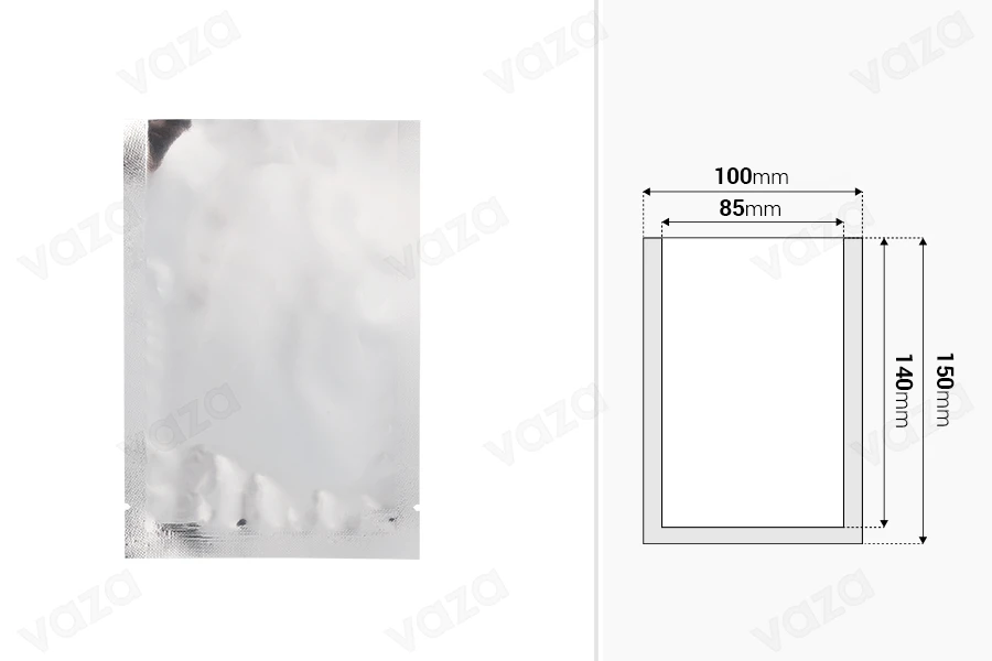 Σακουλάκια αλουμινίου 100x150 mm με δυνατότητα σφράγισης με θερμοκόλληση - 100 τμχ Σακουλάκια αλουμινίου 100x150 mm με δυνατότητα σφράγισης με θερμοκόλληση - 100 τμχ-εικόνα_διαστάσεις